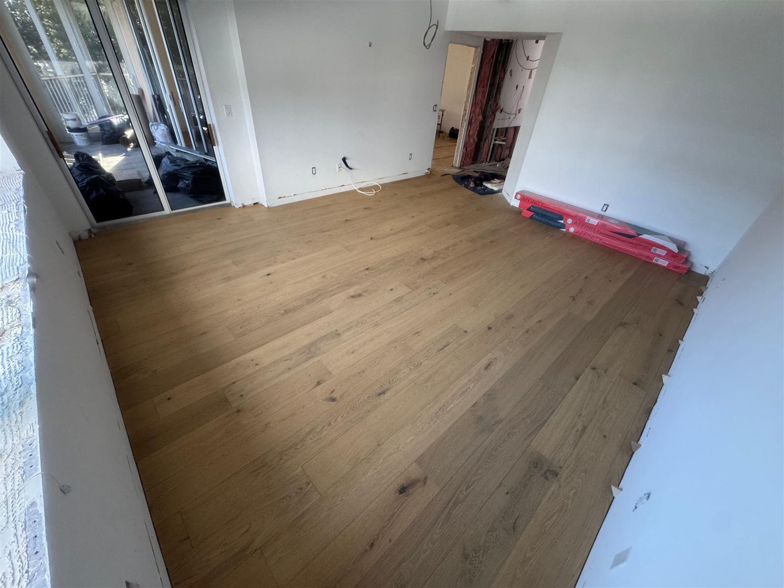 Solid hardwood floor installation in a Bradenton, FL home by BVA Flooring